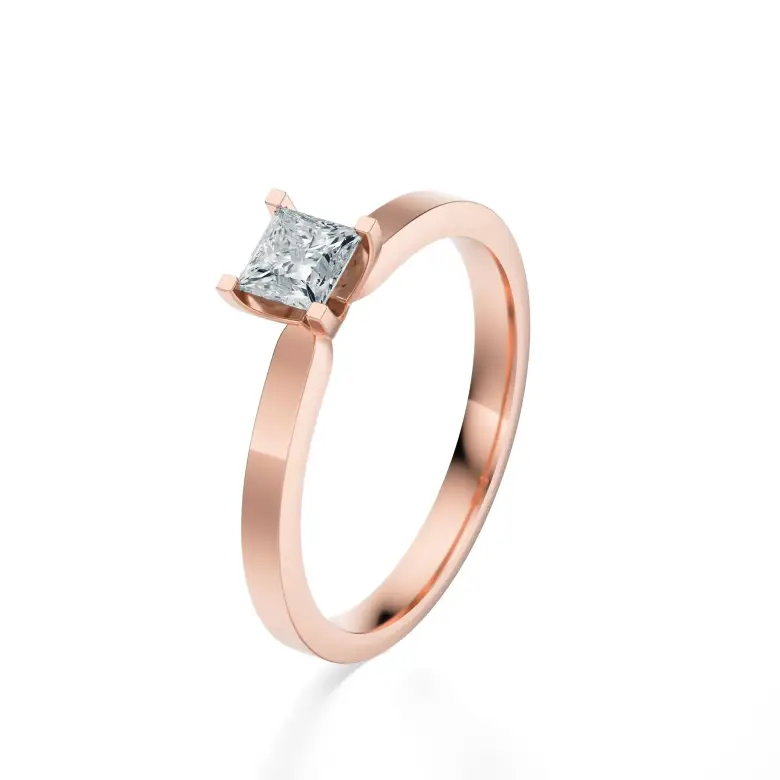 Pierścionek z diamentem różowe złoto AJPZ_117